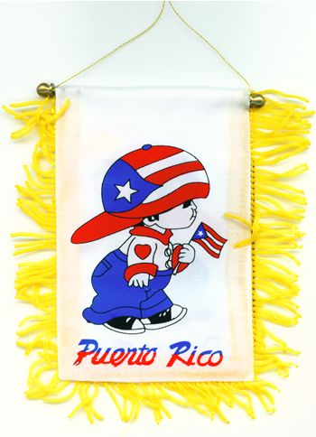  Puerto Rico Puerto Rican Flag rear view mirror flag.